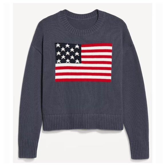 ICONIC Preppy American Flag Knit Sweater - Picture 3 of 9